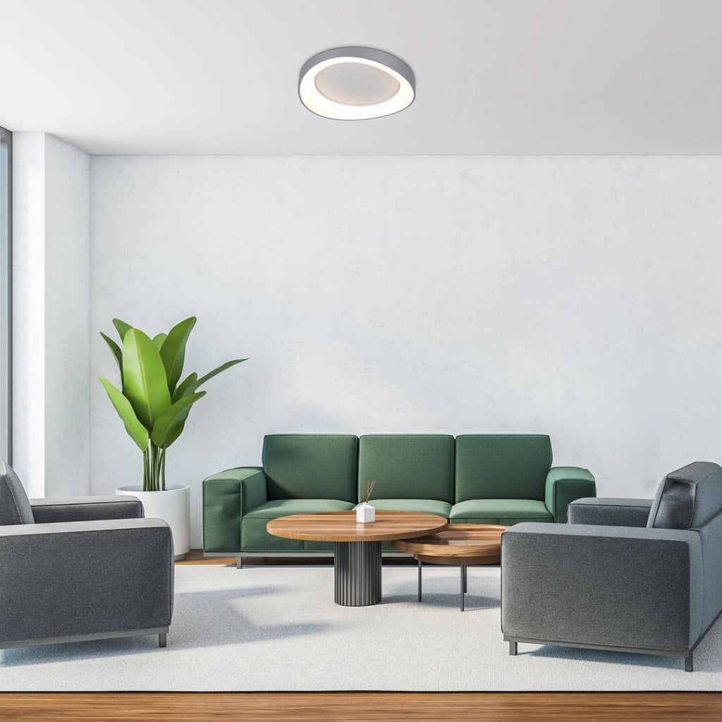 Plafoniera LED moderna argento Ø52 56W Rabalux Iliana