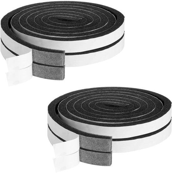 Tappo per sigillatura acqua - 4 rotoli - 15 mm x 10 mm - nastro di schiuma - isolamento acustico - isolamento termico - striscia di schiuma