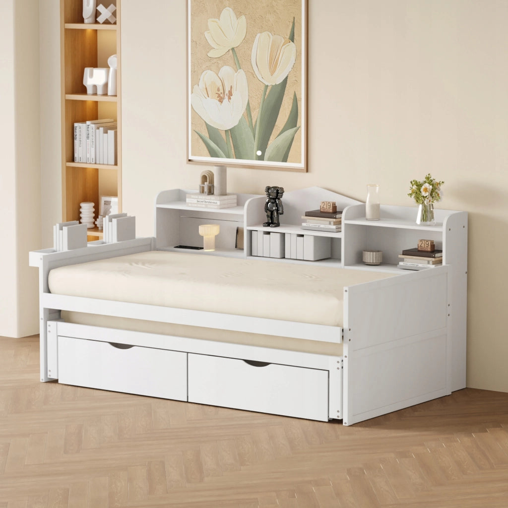 Sof?? letto pieghevole - Xylo - 90x190 - Bianco - USB