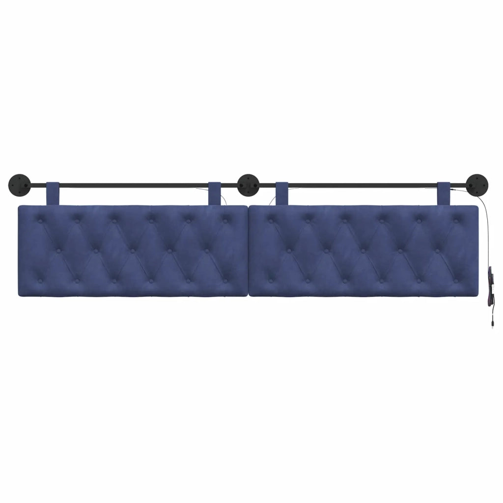 Testiera sospesa Con luce LED Blu Polizia Velluto 3424734