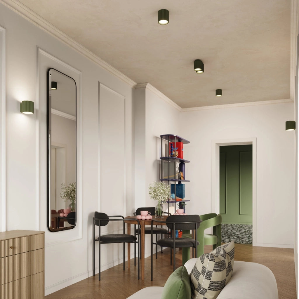 Lampada da soffitto AURA 2 verde oliva GU10