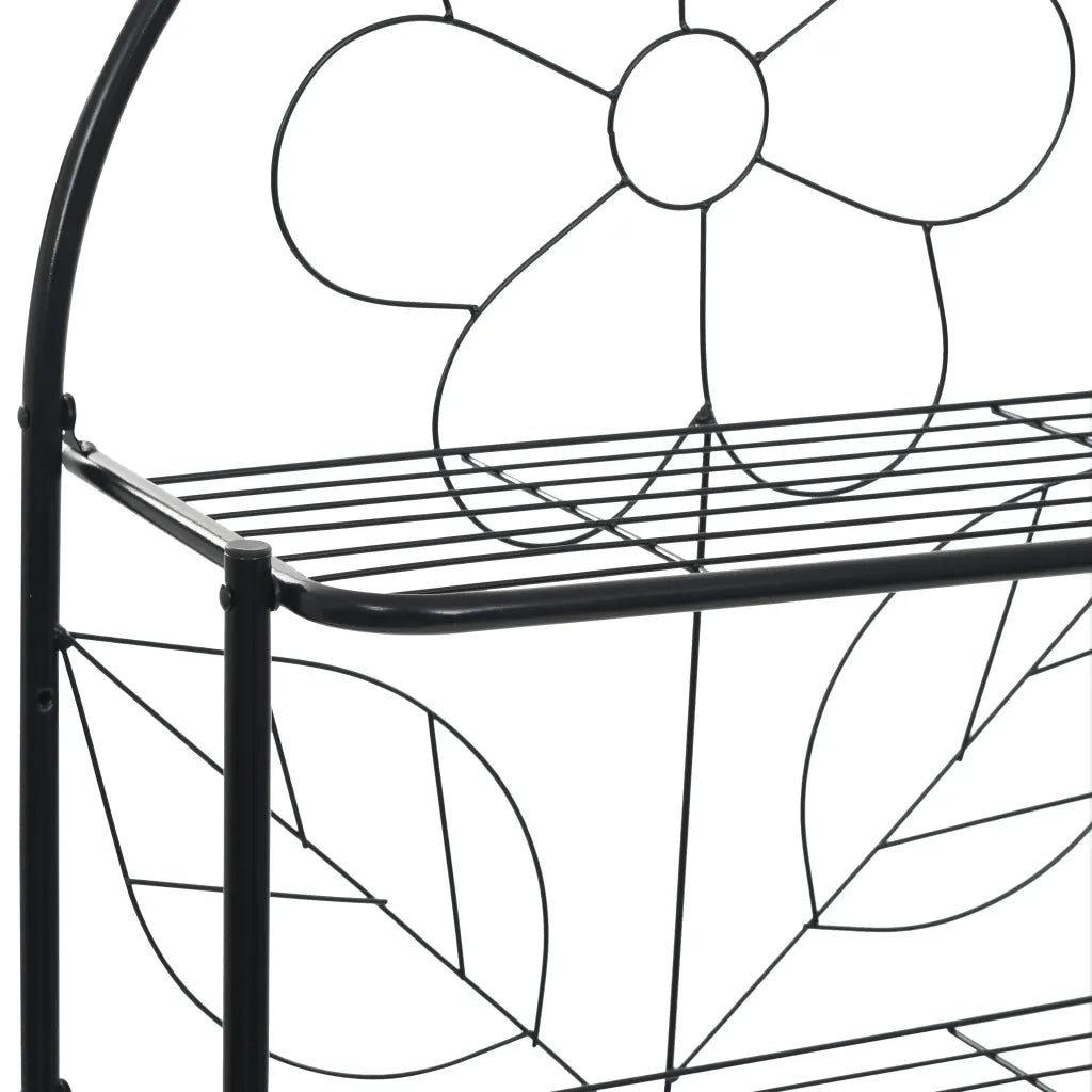 Scaffale da Bagno Nero 60x33x174 cm 246722