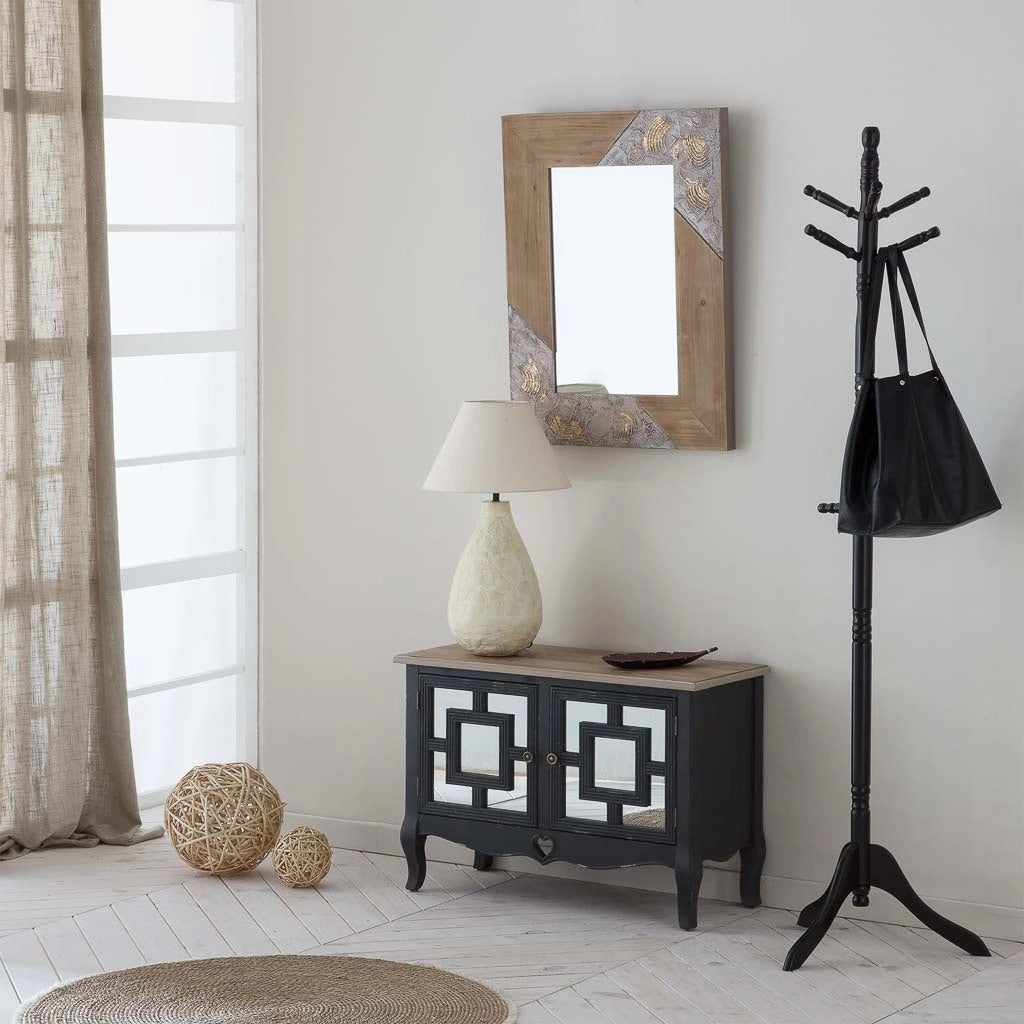 Palla decorativa in vimini marrone d30