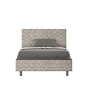 Letto una piazza e mezza senza rete imbottito 120x190 tessuto Era 2 grigio Adele