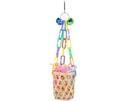 Giocattolo per uccelli da cortile - Sminchiatore di cibo per uccelli - 8 x 8 x 30 cm