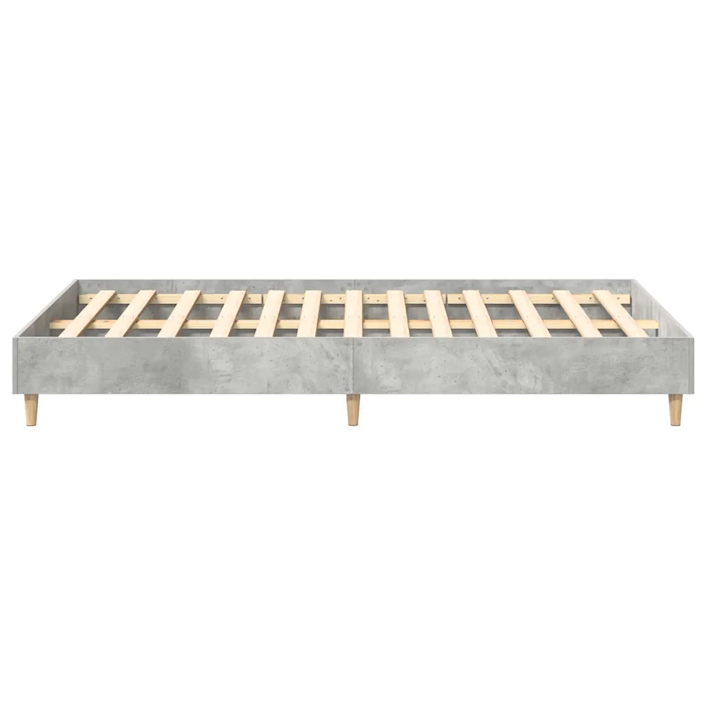 Letto matrimoniale | Letto per adulti | Giroletto senza Materasso Grigio Cemento 120x200 cm Truciolato