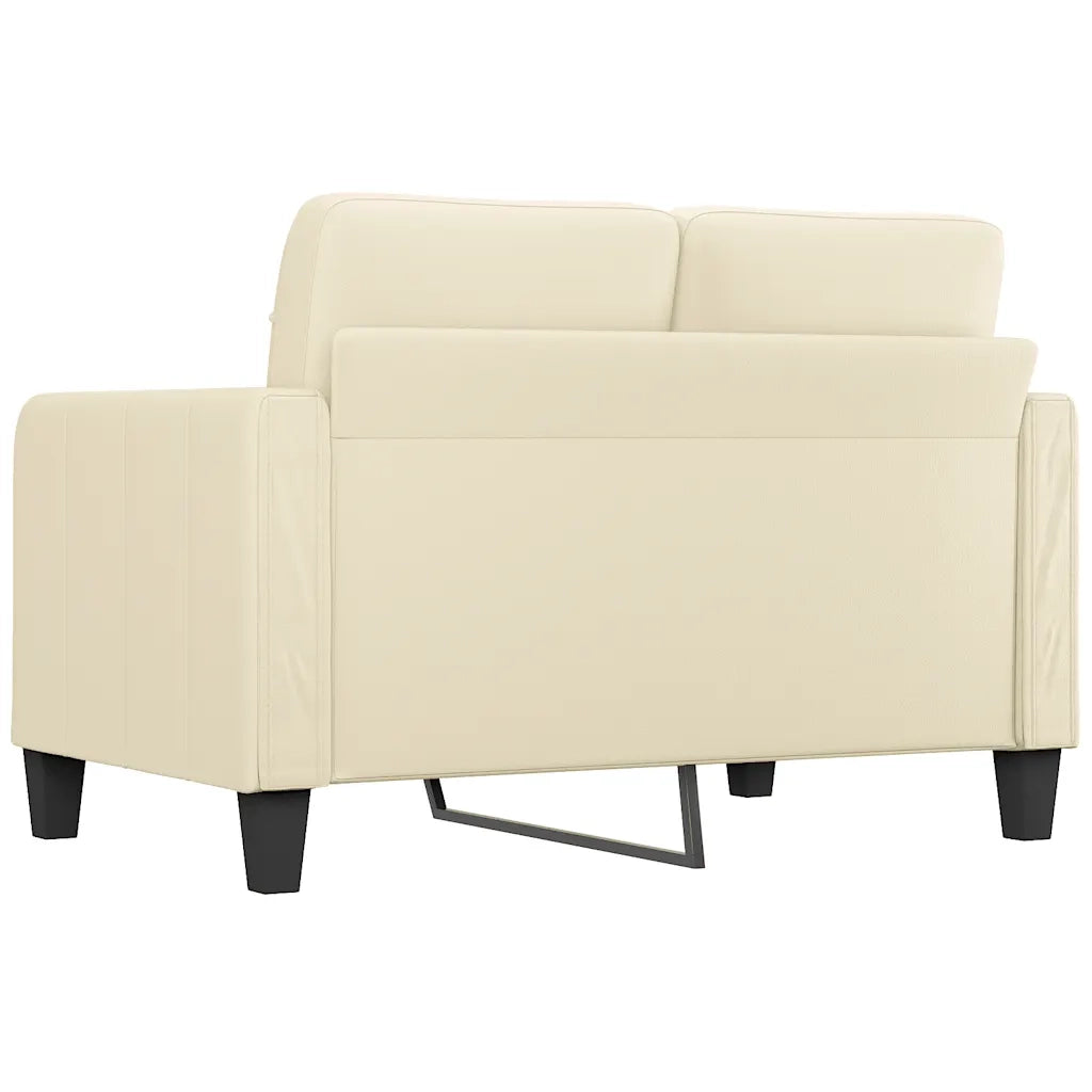 Divano a 2 Posti Crema 120 cm in Similpelle 359113