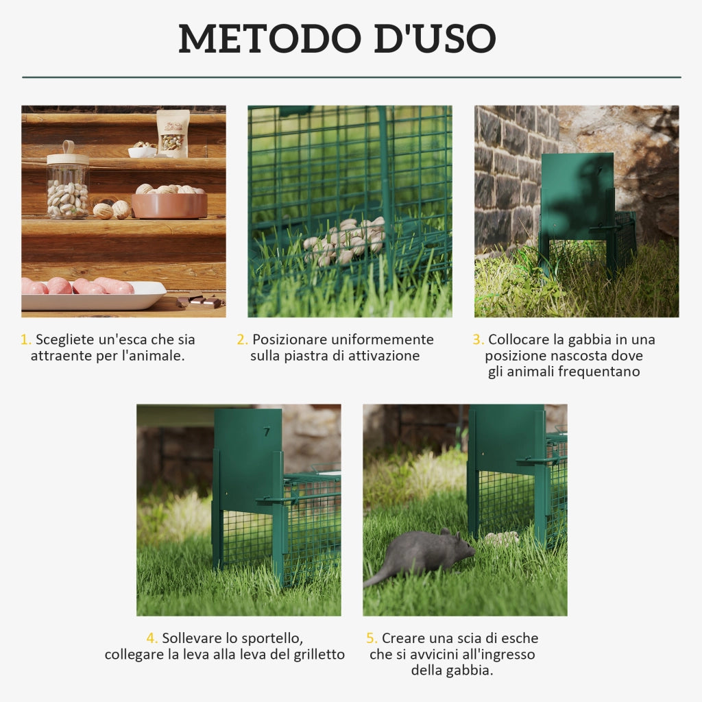 Trappola per Topi e Ratti ¨C Xylo ¨C 60x18x20cm Verde