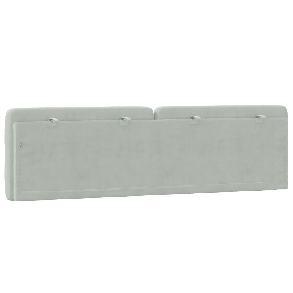 Cuscino Testiera Grigio Chiaro 180 cm in Velluto 374739