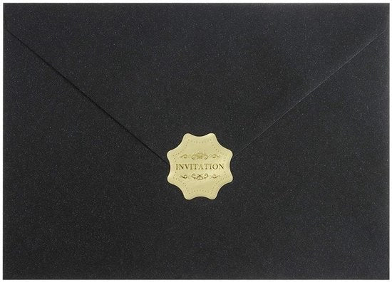 Pacchetto di Carta per Inviti in Perallo 5x7 Pollici, 50 pezzi, con Sticker di Sigillatura e Stampa per Inviti di Matrimonio