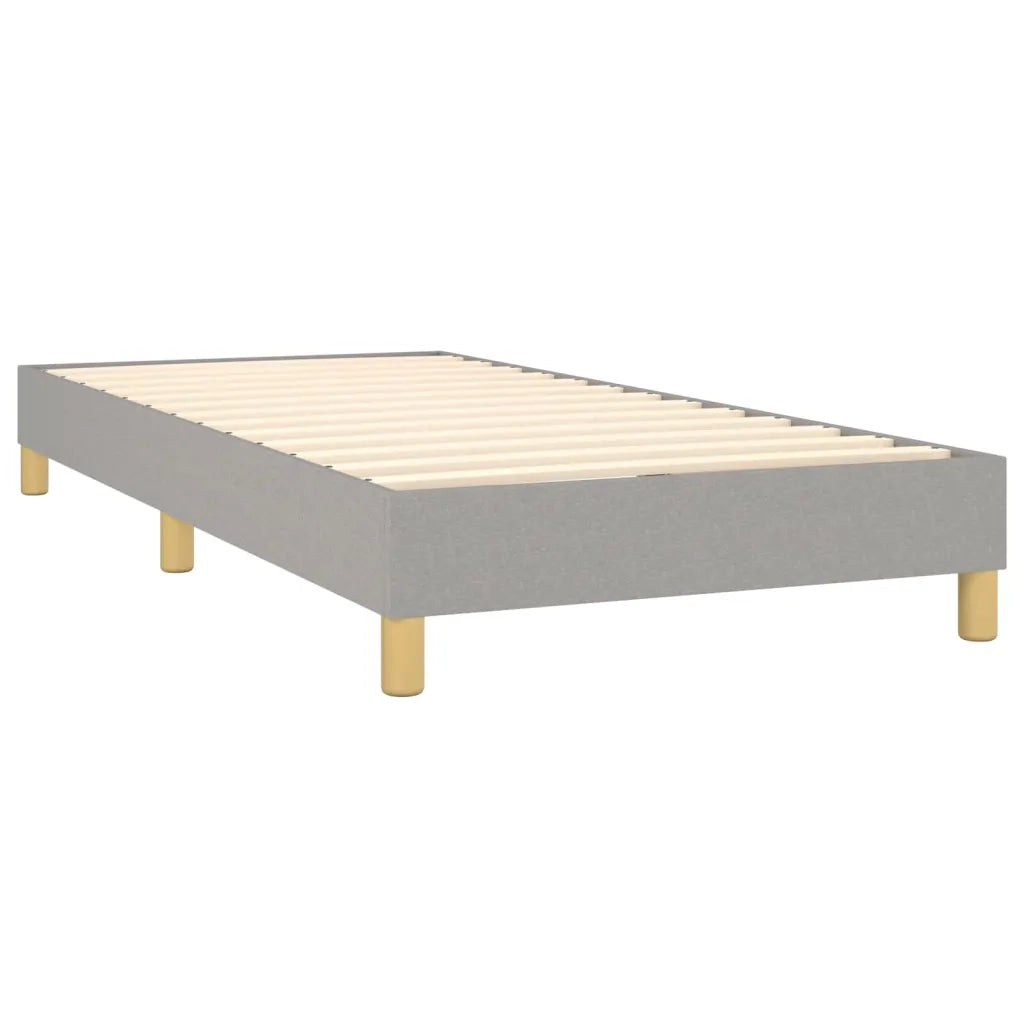 Giroletto a Molle con Materasso Grigio Chiaro 90x190 cm Tessuto 3130073