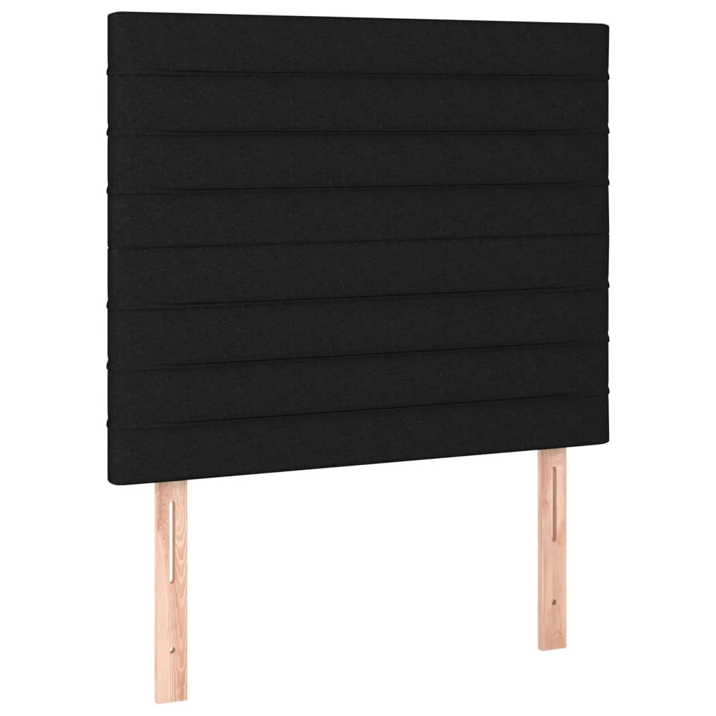 Testiera-Testata-Testiera Decorativa Nera 100x5x118/128 cm Tessuto 101079