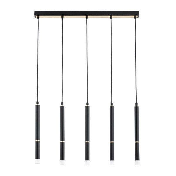Lampada a sospensione lineare DESTO nera 5xG9 Alfa