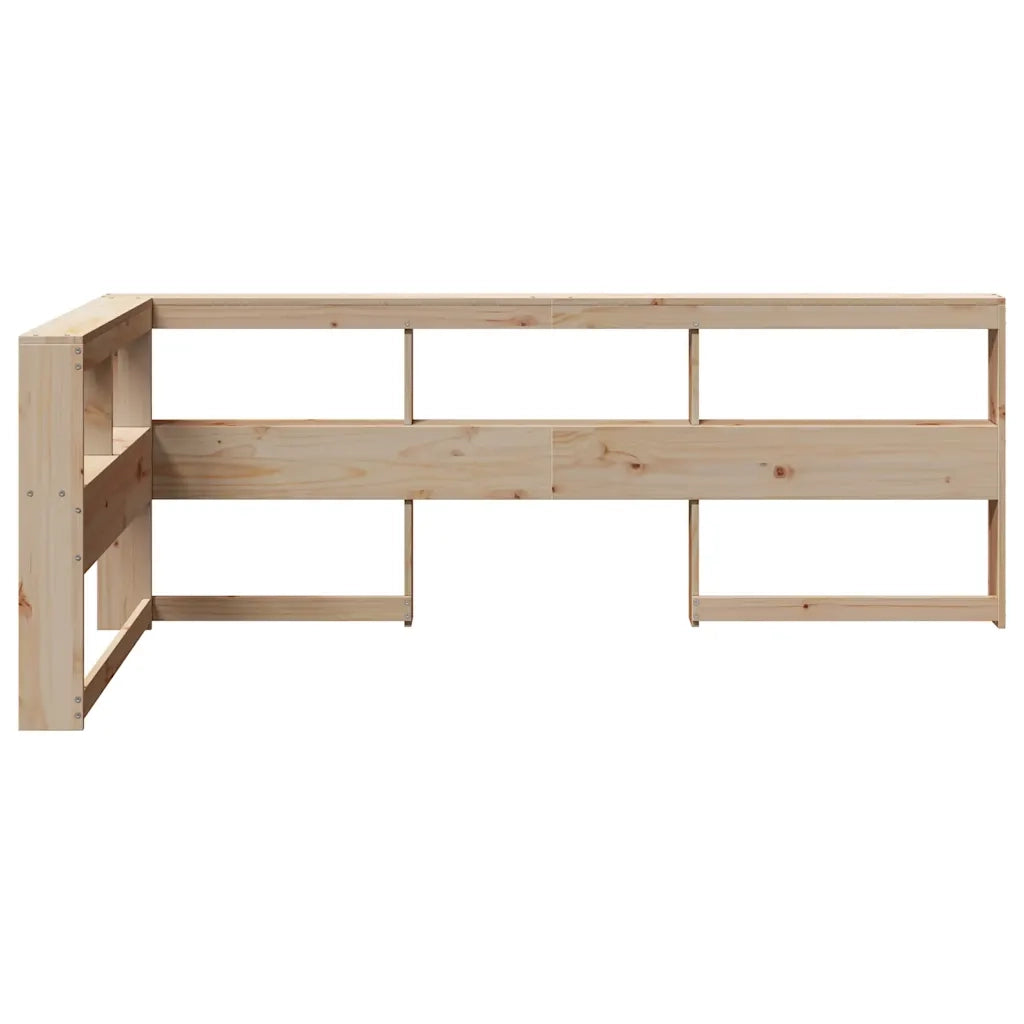 Testiera | Testata Libreria a L 80 cm in Legno Massello di Pino