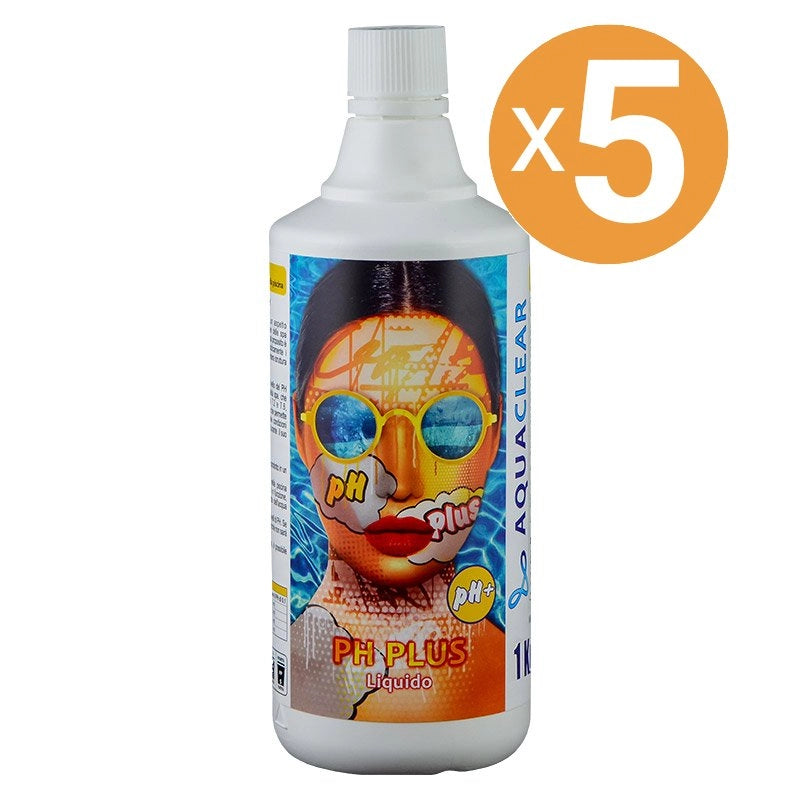 Correttore PH PLUS liquido piscina AQUACLEAR Quantità confezione: 5 confezioni