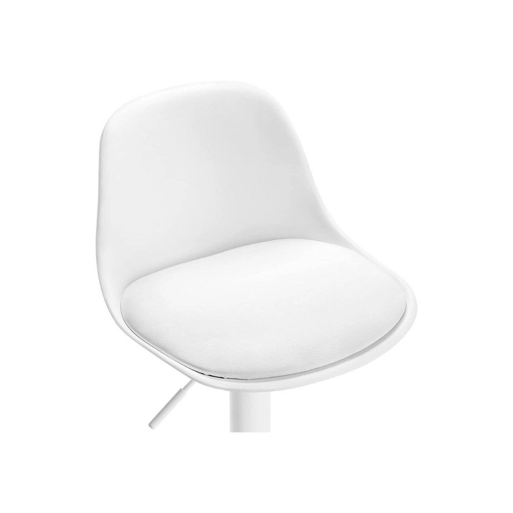Sgabello regolabile con poggiapiede Rand colore bianco