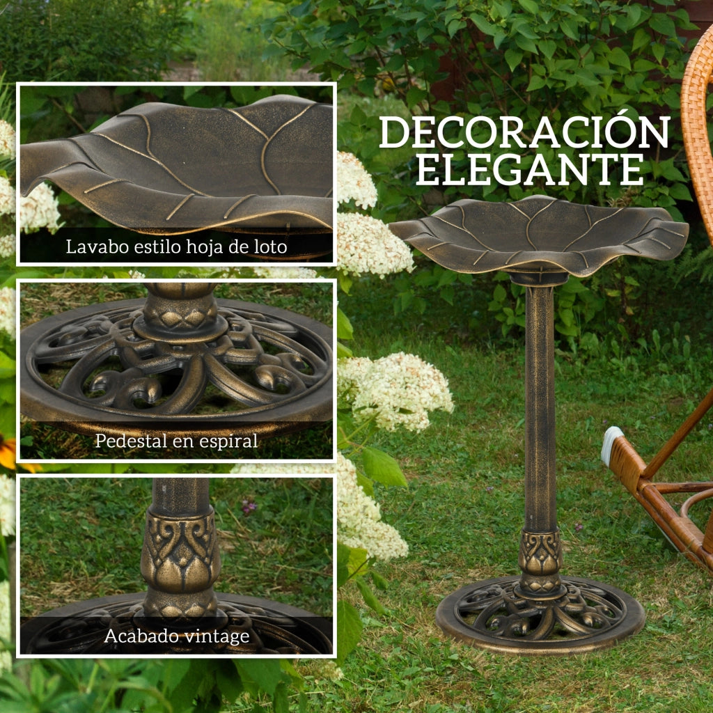 Bagno per Uccelli da Giardino ¨C Minimal ¨C Bronce 71 cm