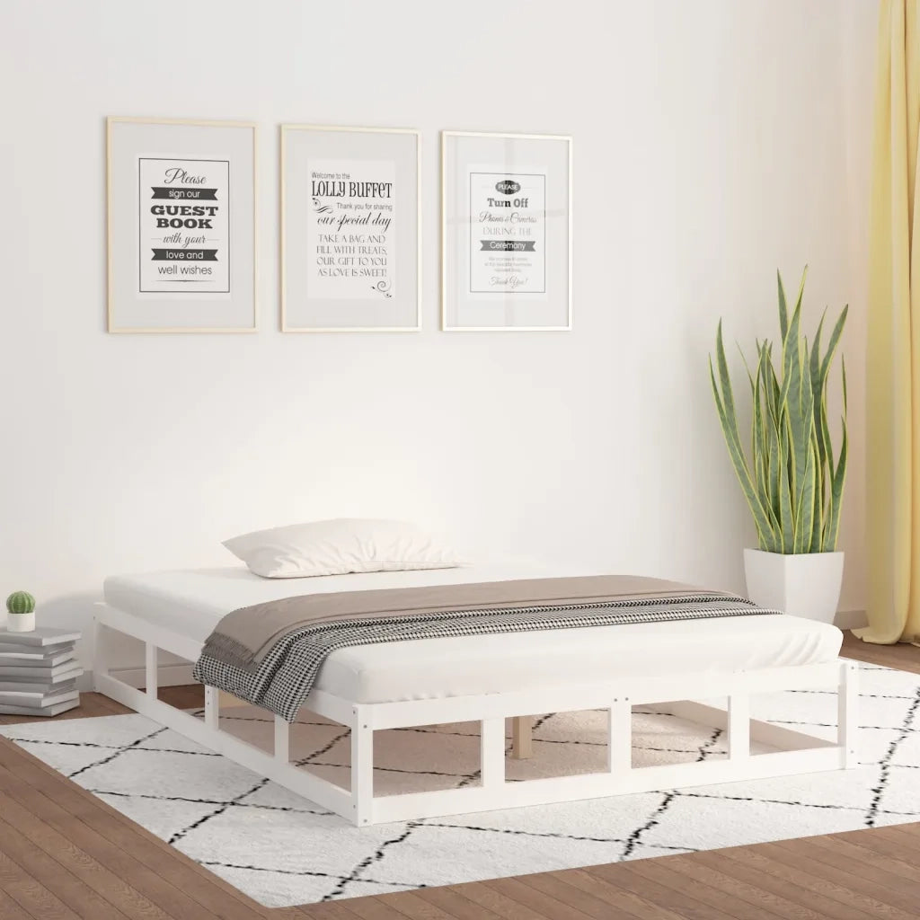 Giroletto Bianco 160x200 cm in Legno Massello