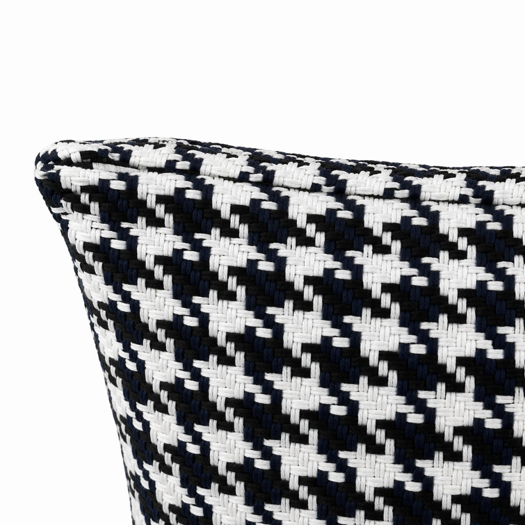 Cuscino decorativo 45x45 cm Sfoderabile in poliestere - Nero/Bianco