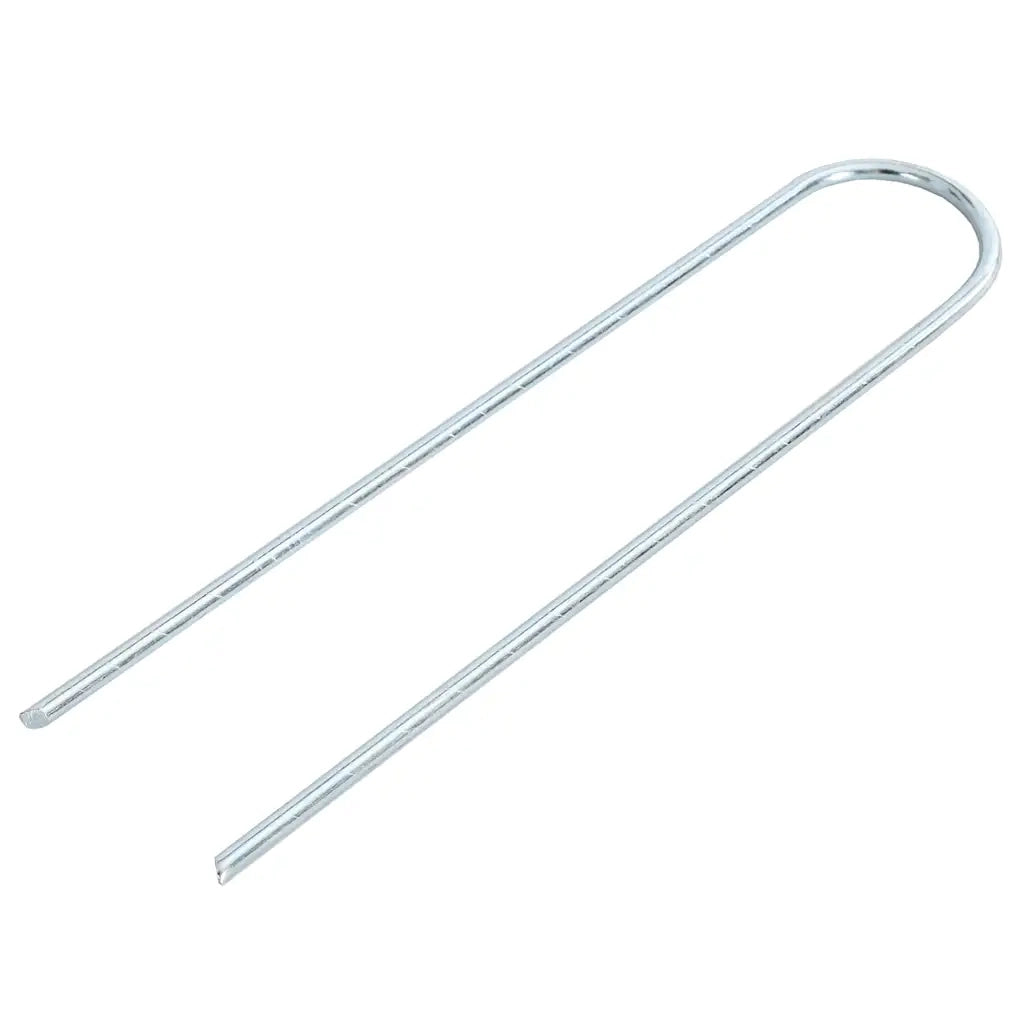 Picchetti da Terra a Forma di U 25 pz 20x3,5 cm Acciaio Zincato CFW3418466