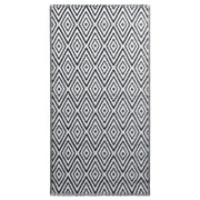 Tappeto da Esterni ARAKIL Bianco e Nero 160x230 cm in PP CFW5655417