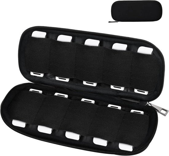 Organizzatore di accessori elettronici con tasca per USB e oggetti miniaturizzati, hardcase acqua resistente - Nero