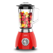 Frullatore con caraffa in vetro 1,5L, 2 velocità e funzione pulse con lame 6 tagli per smoothie e ghiaccio - Sogo