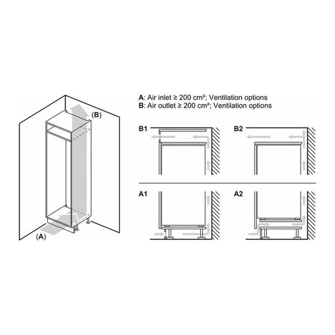 Bosch Serie 4 KIR41VFE0 frigorifero Da incasso 204 L E Bianco
