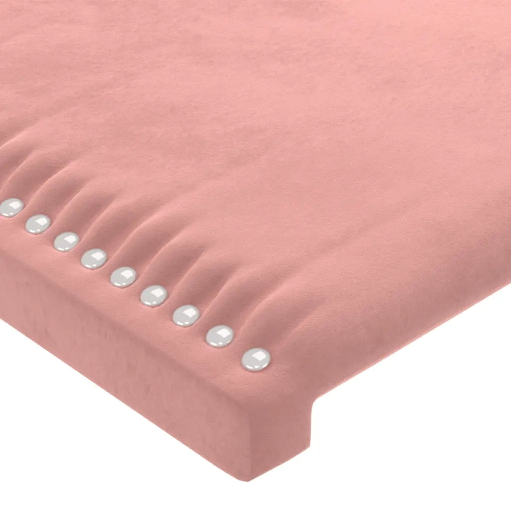 Testiera a LED Rosa 80x5x118/128 cm in Velluto 3122319