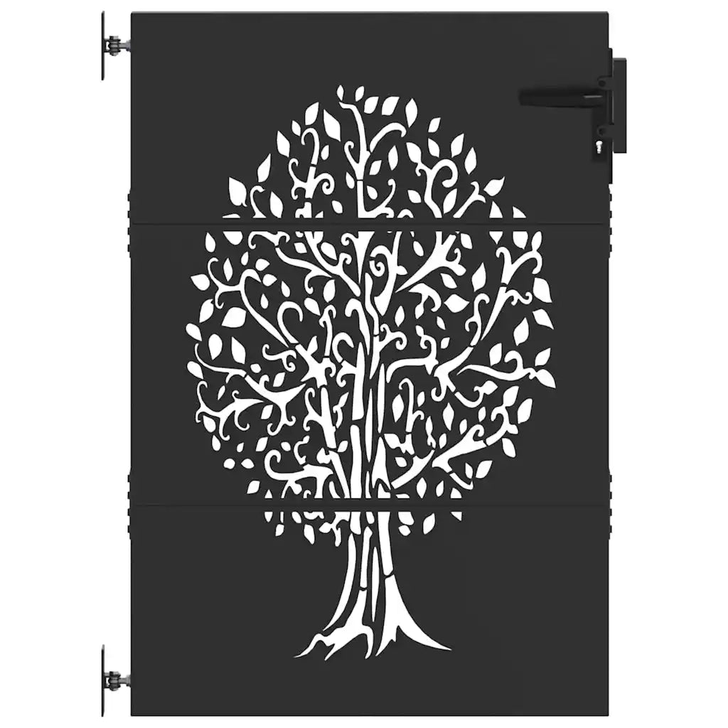 Cancello da giardino con blocco Nero 85 x 150 cm 42015861