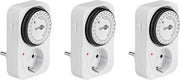 Timer analogico per interruttore 3500 W con manovella meccanica timer a intervalli di 15 minuti - set di 3 timer a tempo programmabile