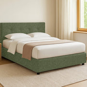 Ripon, Letto Singolo Sfoderabile Made in Italy, Verde