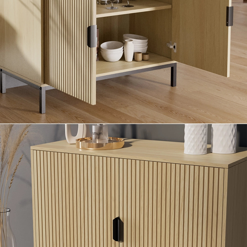 Vicco Cassettiera Rovere 80 x 45 cm con 2 porte