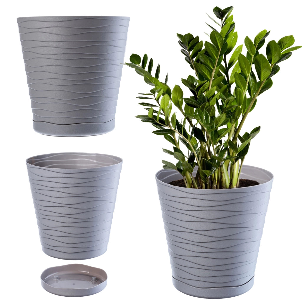 Vaso da fiori KADAX da 11 cm, coprivaso in plastica con supporto.