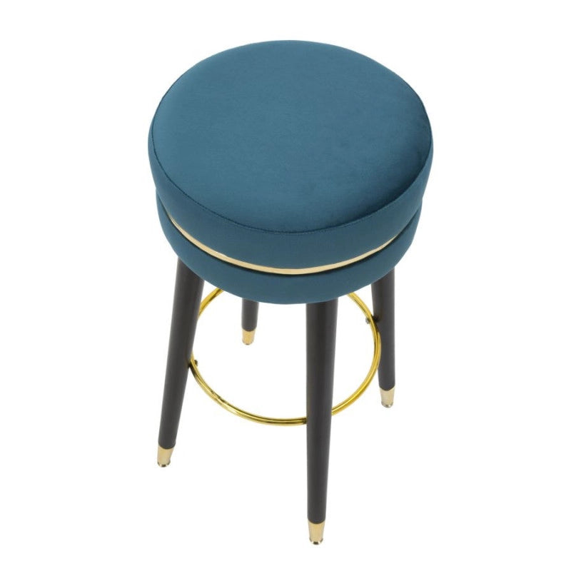 Sgabello Bar Paris Ottanio/gold cm ø 35x74