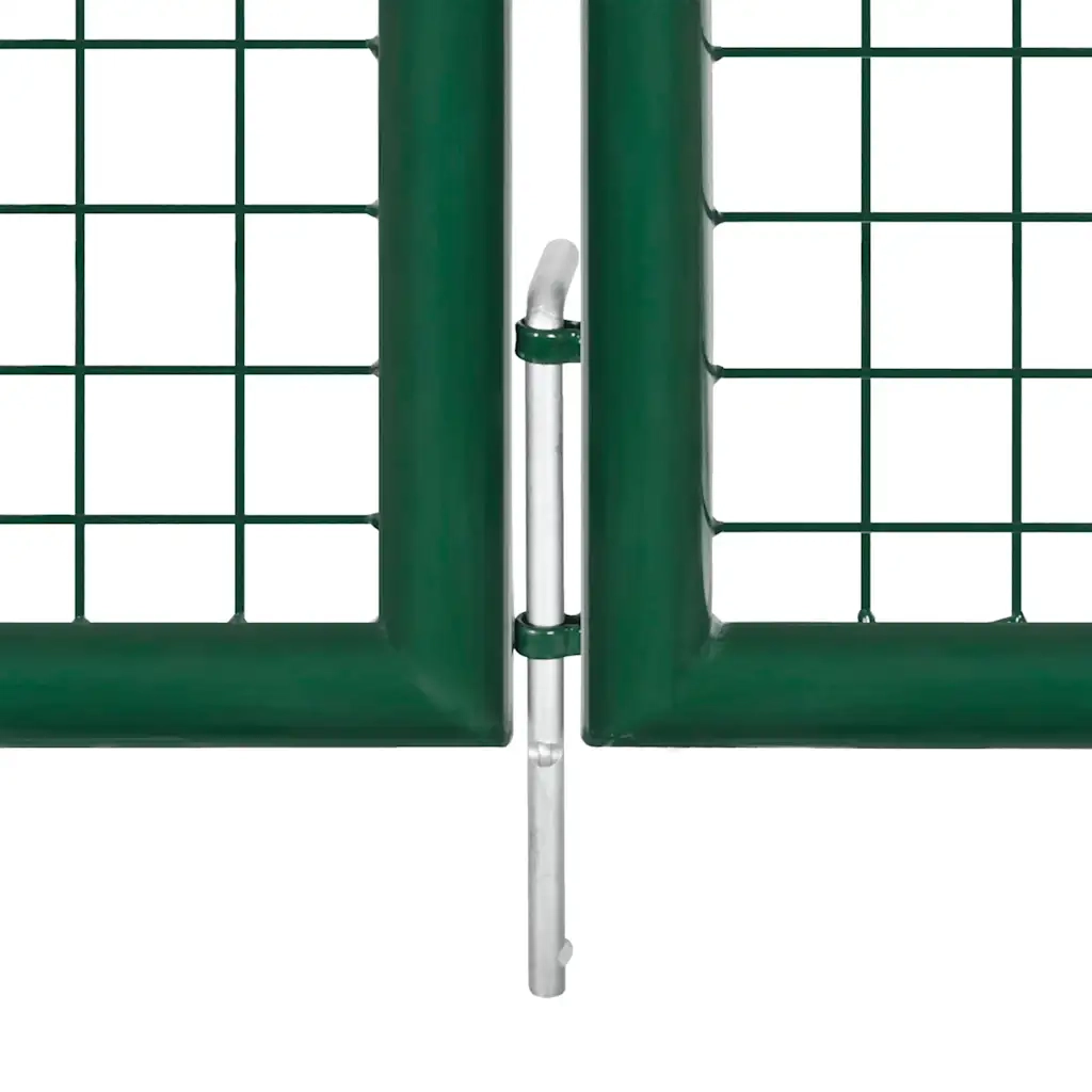 Cancello da Giardino in Rete Verde 350x175 cm Acciaio Zincato