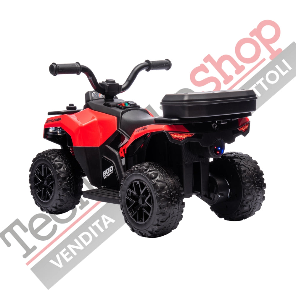 Tecnobike Shop - Quad Elettrico Per Bambini  Mini Quad Safari 6V-Rosso
