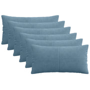 Federa 6 pcs ALMELO Blu 40 x 70 cm corduroy 914496