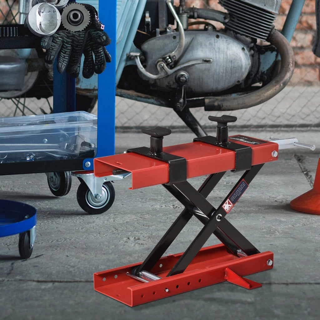 Piattaforma Elevatrice per Moto ¨C Xylo ¨C Capacit¨¤ 500kg, Altezza 19-53cm, Nero e Rosso