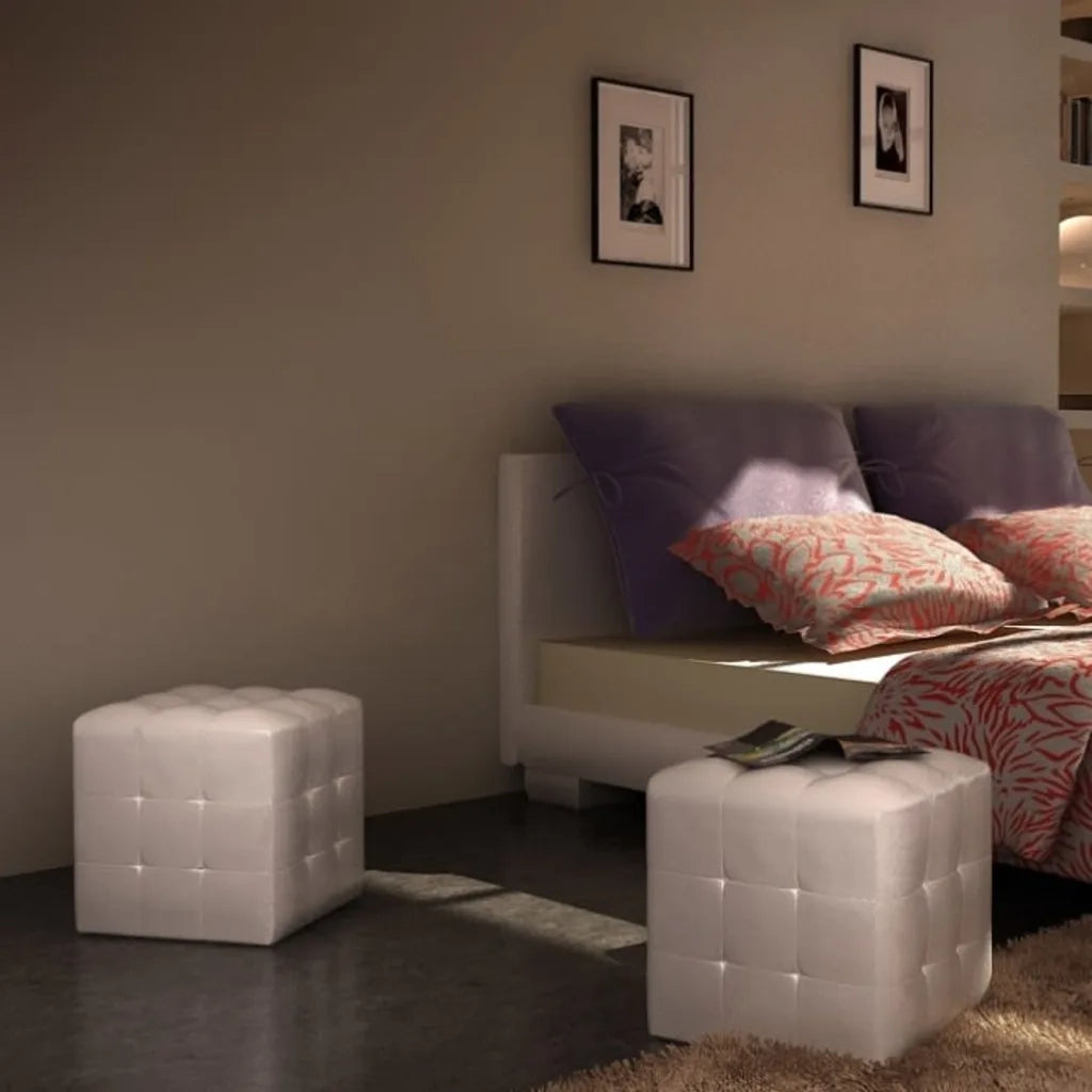 Sgabelli a Cubo Bianchi 60739