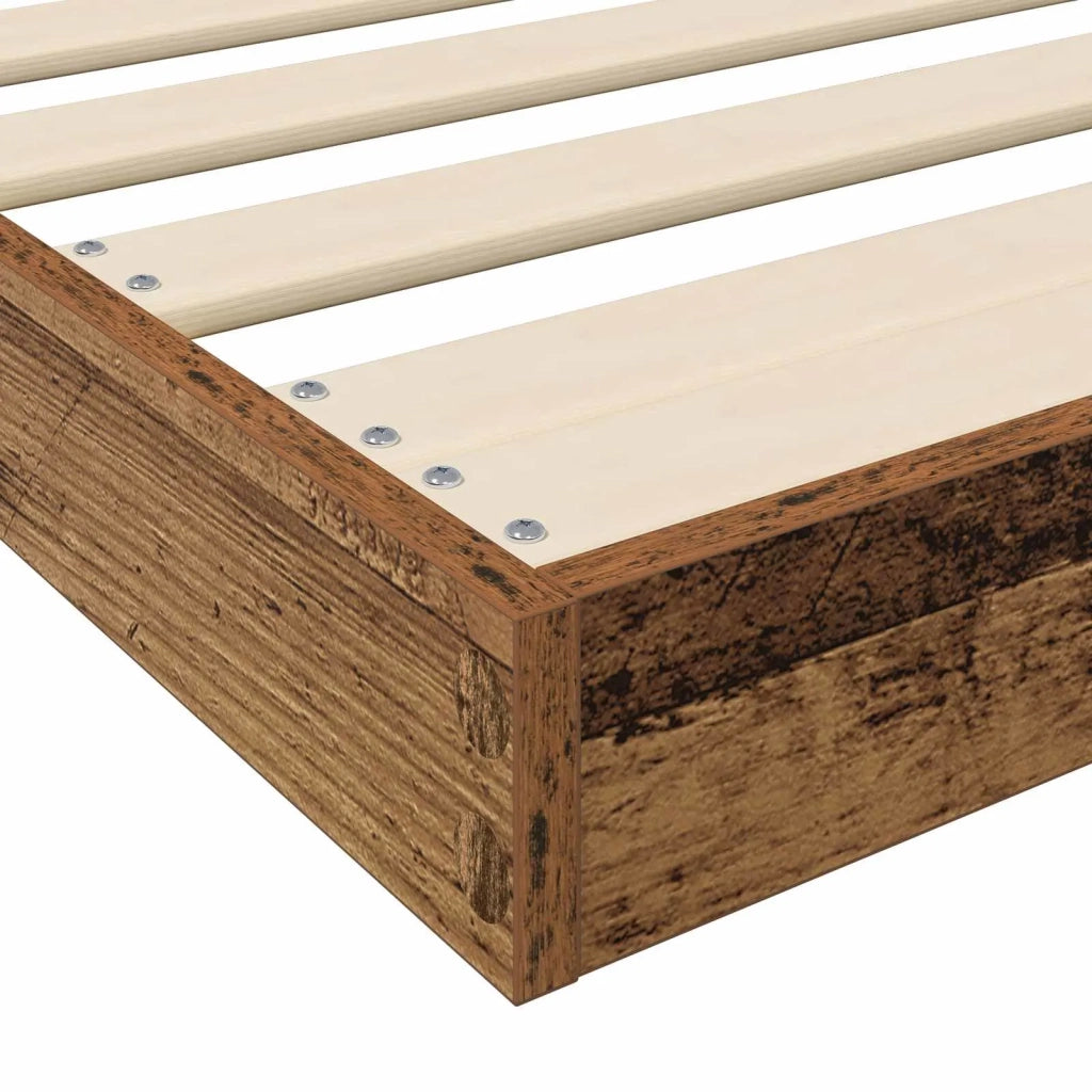 Struttura letto a terra Legno vecchio 80 x 200 cm 893538