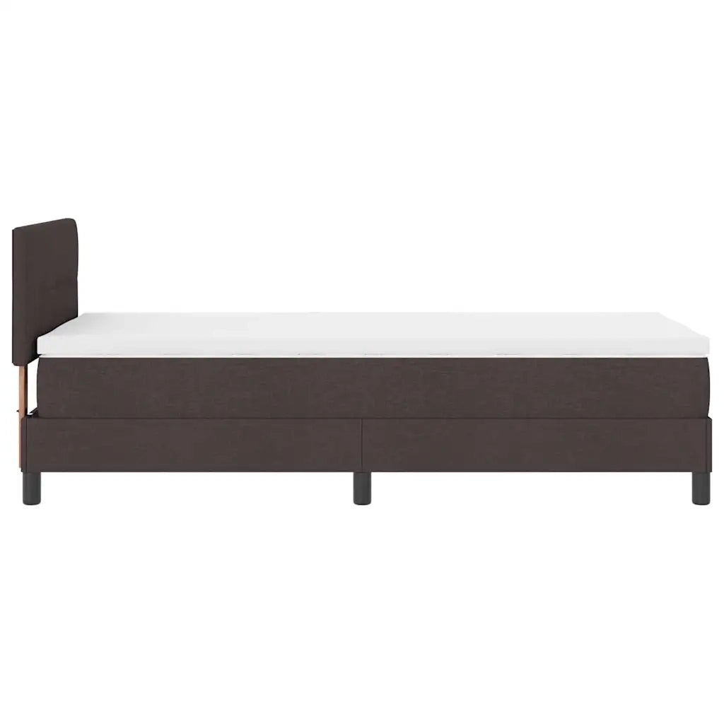 Letto a molle con testiera Marrone Scuro 90 x 200 cm Tessuto 3338660