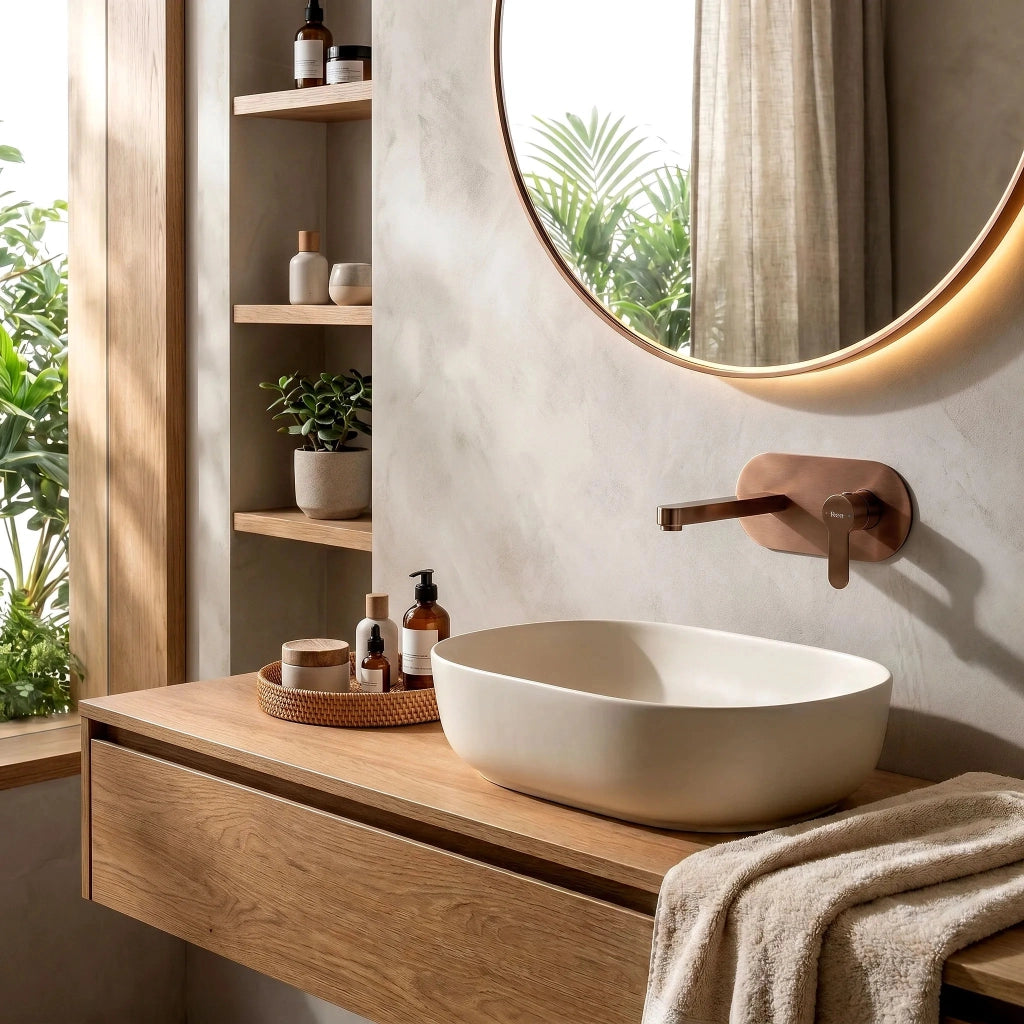 Rubinetto Da Parete Rea Arcos Brush Copper