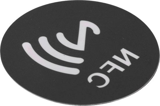 20 Sticker NFC Ronde ID5200 40 Mm Etichetta Antinterferenza Autoadesiva Nera