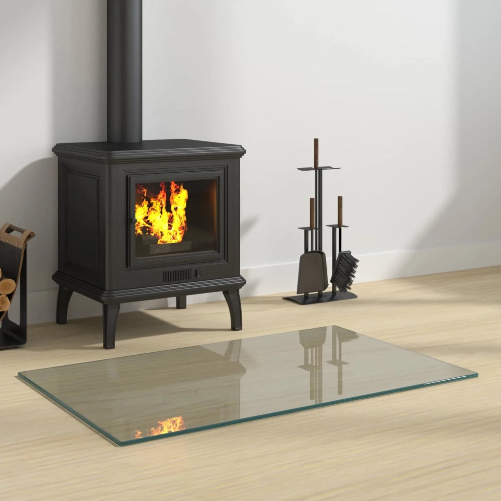 Piastra in vetro per camino Trasparente 80 x 50 cm Vetro CFW8343115