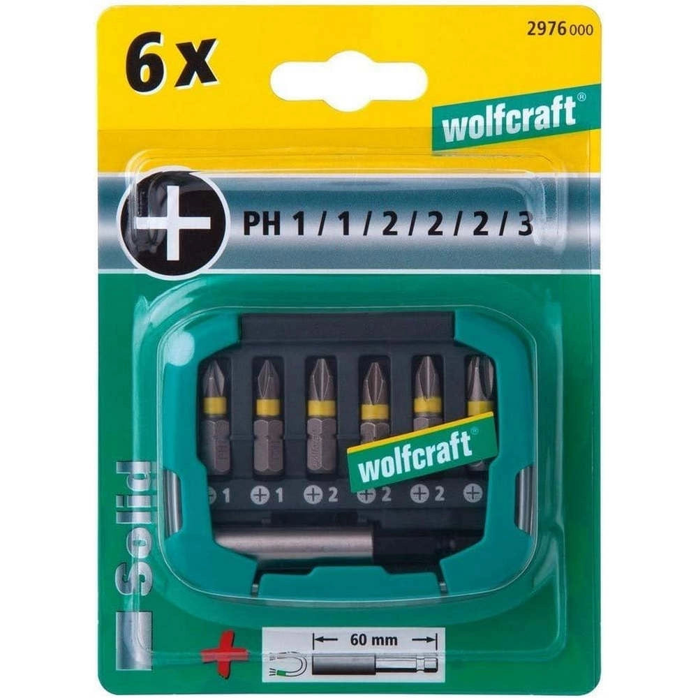 Bit-Box 6 Inserti Torx T 10–25 e Portainserto Wolfcraft