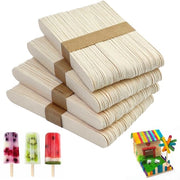 Spazzola in legno da 200 pezzi - 15 x 1,8 cm - Legno naturale - Lame lisce - Utilizzo sicuro - Multifunzionale - Spazzola per superfici