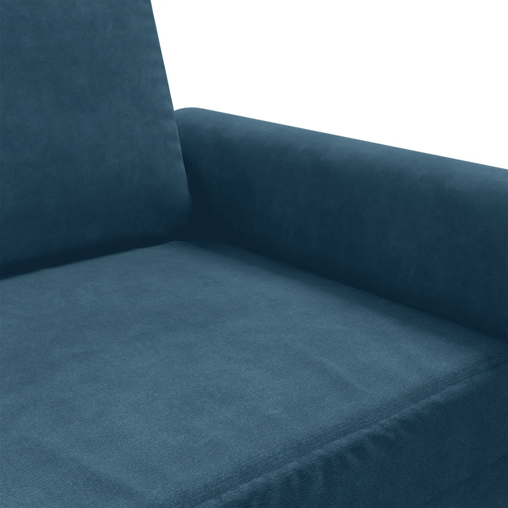 Divano | Divano da soggiorno | Sofa a 3 Posti Blu 180 cm in Velluto
