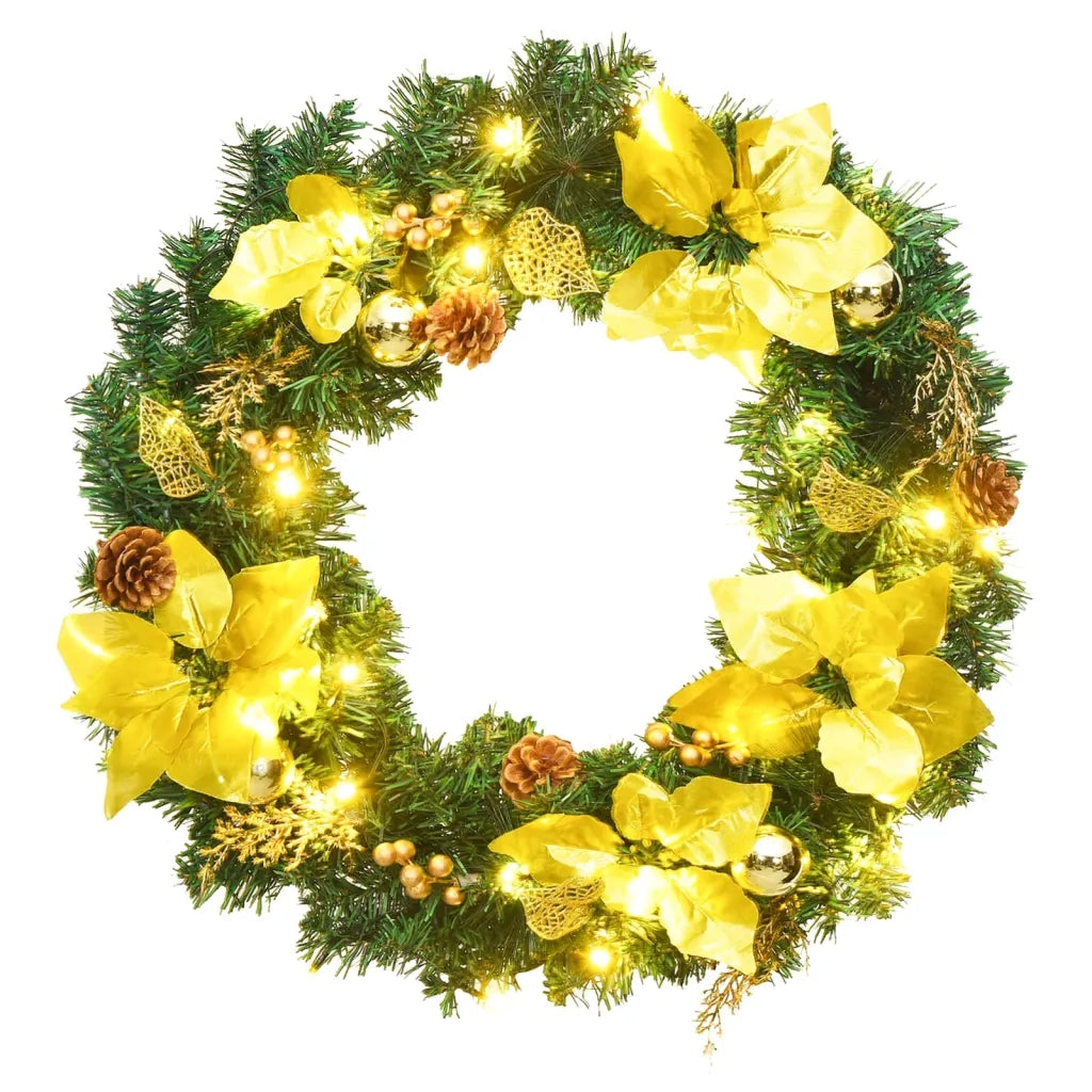 Ghirlanda natalizia con luci LED Verde 60 cm in PVC 321515
