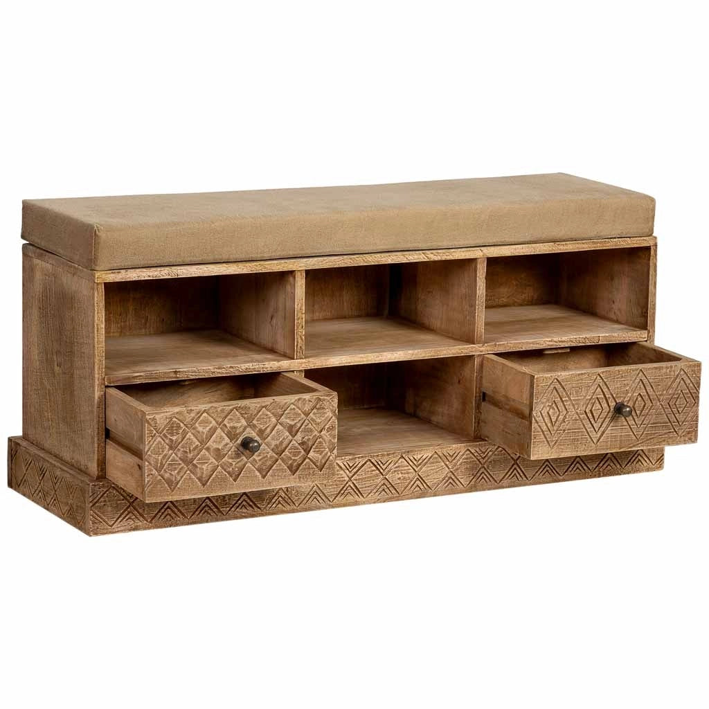 Panca in legno naturale 104x33x48